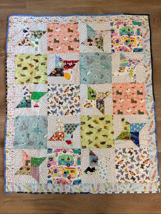 Other - Handmade Patchwork Children’s Quilt in Pastel Multi Colors